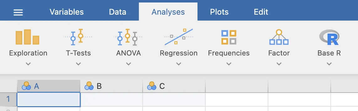 Base R menu in jamovi